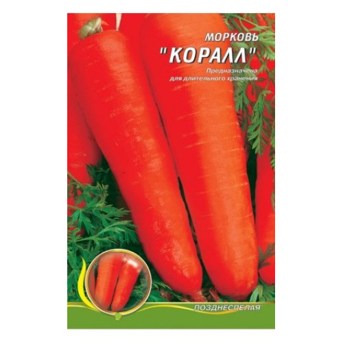 Корал — насіння, Морква