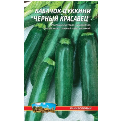 Чорний красень — насіння, Кабачки