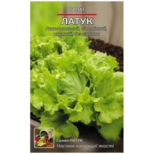 Латук — насіння, Зелені культури