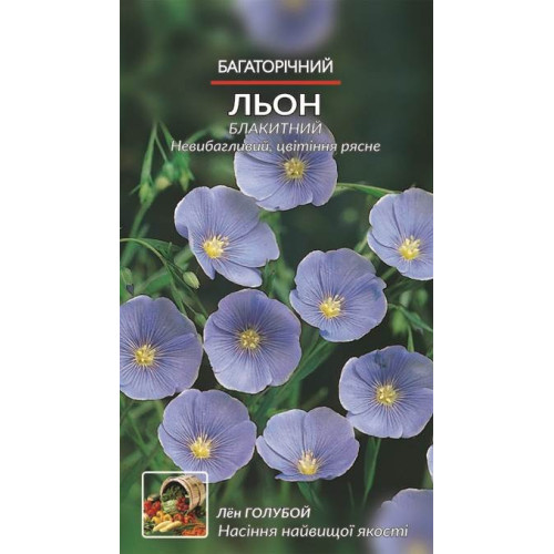 Льон синій — насіння, Квіти