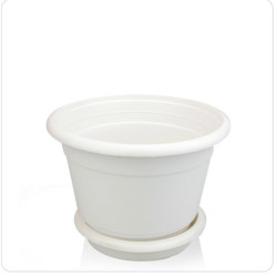 Горщики для квітів 1л білі